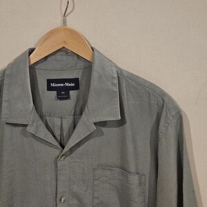 Mizzen + Main Linen Blend Camp Shirt M